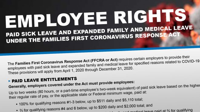 FFCRA and EFMLEA Provide Additional Protections for Employees Affected by COVID-19
