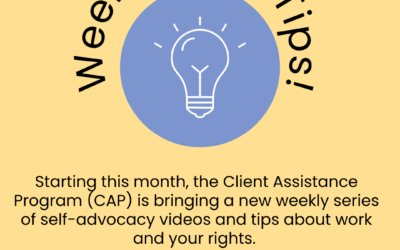 Weekly Work Tips—A Series for the New Year